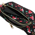 thumbnail image 5 of Unique Bargains 1 Pc Fanny Pack Watermelon Pattern Waist Bag Black Red, 5 of 6