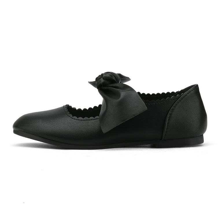 Dream Pairs Girls Ballerina Front Bow Flats Mary Jane Dress Shoes ANGIE 5 BLACK Size 13 Walmart
