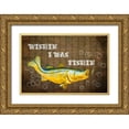 thumbnail image 1 of Murdock, Ramona 14x11 Gold Ornate Wood Framed with Double Matting Museum Art Print Titled - Wishin I Was Fishin II, 1 of 4