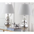 thumbnail image 4 of SAFAVIEH Cybil 26 in. Modern Glass Table Lamp with Off-White Cotton Shade, Set of 2, 4 of 10