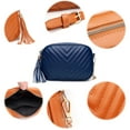 thumbnail image 3 of Crossbody bag, PU leather shoulder bag, fashion chain bag-Dark blue, 3 of 5