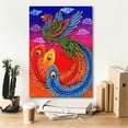 thumbnail image 5 of Epic Graffiti 'Fenghuang Chinese Phoenix Rainbow Bird' by Rebecca Wang Art, Canvas Wall Art, 18"x26", 5 of 8