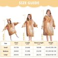 thumbnail image 3 of Wearable Blanket with Sleeves and Pocket Oversized Hooded Sweatshirt 3-14 YR Brown and Peach Swirling L, 3 of 7