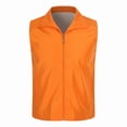 thumbnail image 1 of ALSLIAO Chaleco informal para hombre y mujer, chaqueta sin mangas para pesca, deportes al aire libre, naranja, L, 1 of 8