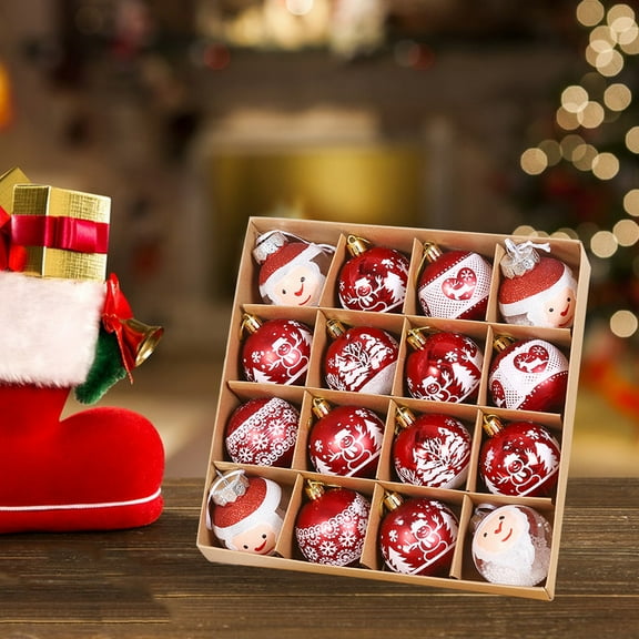 Christmas Decor, Hwkond Christmas Ornament Hanging Ball - 2.36 Inch Christmas Shatterproof Ball Ornament Christmas Party Christmas Tree Supplies Up to 75% Off