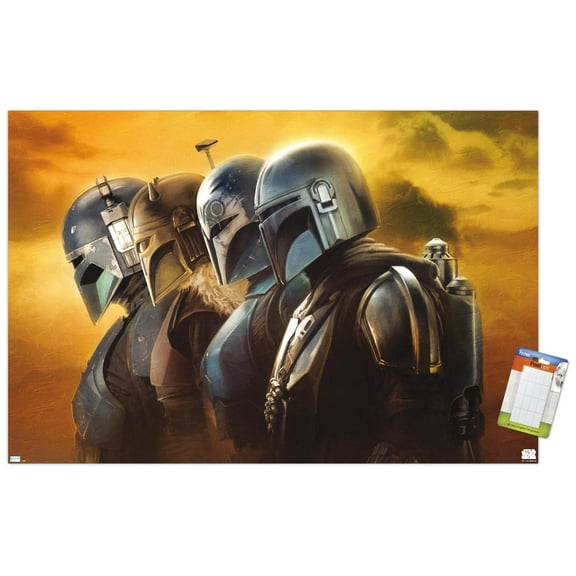 Star Wars: The Mandalorian Season 3 - Helmets Wall Poster, 22.375" x 34"