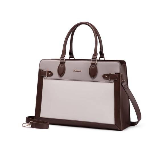 Bolsa para portátil LOVEVOOK para mujer de piel sintética impermeable de 15.6 pulgadas