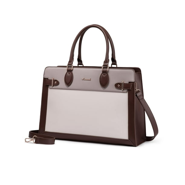 Bolsa para portátil LOVEVOOK para mujer de piel sintética impermeable de 15.6 pulgadas