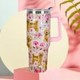 thumbnail image 4 of Goldendoodle Tumbler 40oz - Insulated Stainless Steel Travel Mug with 3D-Printed Dogs & Vintage Floral Design - Perfect Gift for Dog Lovers & Owners, 4 of 6