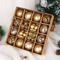 thumbnail image 5 of Accesorios para árboles de Navidad, paquete de 36 bolas de luz, bolas de colores, bolas de galvanoplastia, colgante, diseño de escena navideña, decoraciones de bolas colgantes, 5 of 5