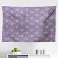 thumbnail image 1 of Moroccan Tapestry, Rhythmic Oriental Stained Glass Look Modern Pattern, Fabric Wall Hanging Decor for Bedroom Living Room Dorm, 2 Sizes, Magenta Sea Blue, by Ambesonne, 1 of 1