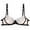 Black, variant on ,Women's 3/4 Cup Underwire Sexy Bra Embroidery Demi See Through Bras Push up Mesh Sheer Unlined Bralettes Black 34