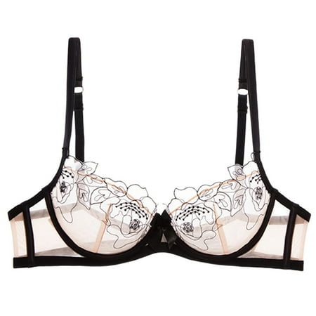 RMGVDSD Strapless Bras for Women Sexy Lace Push Up Plus Size Bra Sheer Balconette Underwire Unlined Bralettes Push Up Bralettes