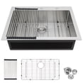 thumbnail image 4 of Kitchen Sink 33x22 inch Kitchen Sink Drop-In 16 Gauge Stainless Steel Single Bowl Topmount Kitchen Sink,Stainless Steel Kitchen Sink, 4 of 7