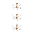 thumbnail image 3 of ZheElen Trendy Chic Miniature Chandelier Ceiling Lamp Model Layout Decor Accessories Golden Warm Light 8.2x4.5cm 3Set, 3 of 6