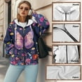 thumbnail image 6 of Uorisanigo Purple Butterfly Women Oversized Sweatshirts Soft Lightweight Oversized Casual Sweatshirts Comfortable Long Sleeve Tops Clothes Size 3XL, 6 of 7