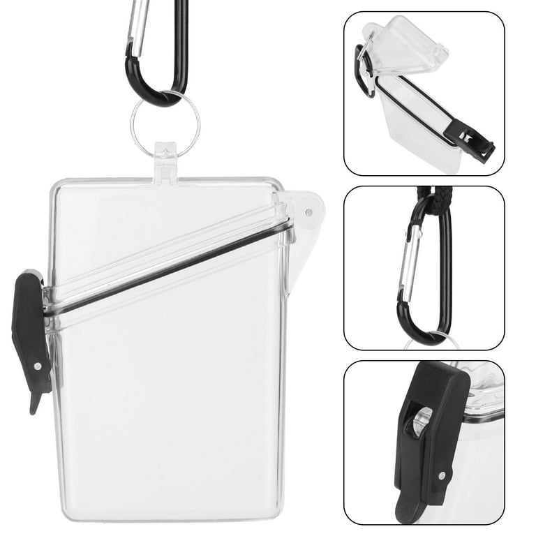 Waterproof ID Card Badge Holder Case Sports Case Vertical Badge Holders  with Lanyard and Keychain, TSV Heavy Duty Durable Locker Dry Box for Credit  Cards, Registration Card (Clear, Plastic, 3 or 1PCS) 