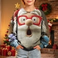thumbnail image 4 of Qzwdhjm Girls Christmas Sweatshirts Long Sleeve Crewneck Sweatshirt with Santa Print Loose Casual Christmas Pullovers 5-15 Years, 4 of 8