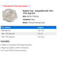thumbnail image 2 of Radiator Cap - Compatible with 1965 - 1970 Jeep DJ5 1966 1967 1968 1969, 2 of 2