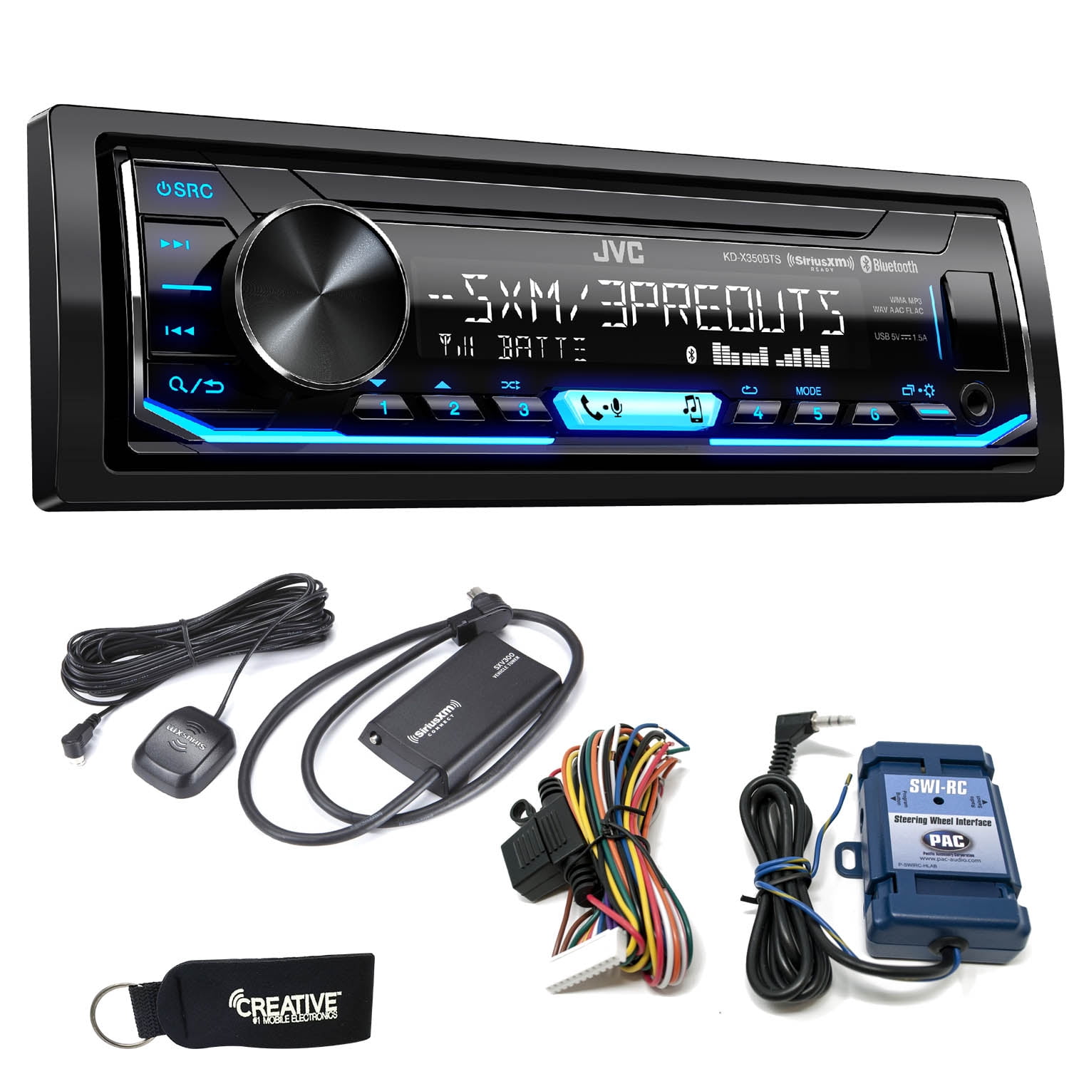 JVC KDX350BTS Digital Media Receiver w/ Bluetooth, includes SWIRC