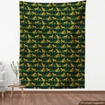 thumbnail image 4 of Ambesonne Leopard Fabric by the Yard Upholstery, Wild Cats and Cactus Art, 5 Yards, Orange Reseda Green, 4 of 5