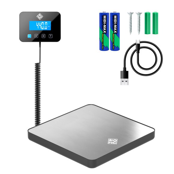 Báscula digital de envío ZENO de 200 kg para paquetería con USB y pilas