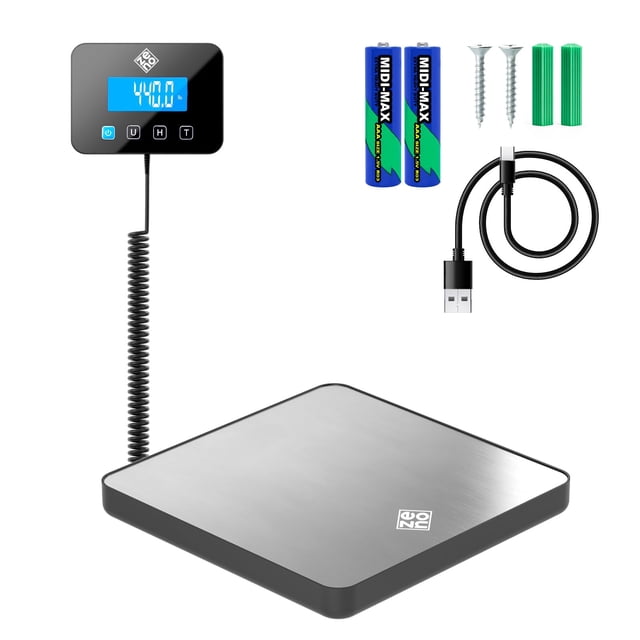 Báscula digital de envío ZENO de 200 kg para paquetería con USB y pilas