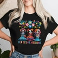 thumbnail image 2 of Sugar Skull Dia De Los Muertos Catrina Day Of The Dead Mexican Heritage Cultural Celebration Women’s Holiday Casual Comfortable Cotton T-Shirt, 2 of 3
