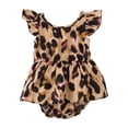 thumbnail image 3 of Lovskoo Matching Family Sets for Infant Baby Parent-Child Jumpsuit Leopard Print Strappy Camisole Jumpsuit Romper Mommy and Me Outfits Wear Baby Brown, 3 of 8