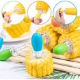thumbnail image 4 of Juego de soportes para mazorcas de maíz, 16 asadores de maíz de acero inoxidable, tenedor para barbacoa de maíz dulce, 11 Feliz Sencillez, 4 of 4