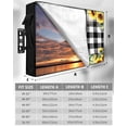 thumbnail image 7 of Outdoor TV Cover 30 to 32 Inch Weatherproof, Yellow Sunflower Cow Farmhouse Waterproof TV Screen Protector for Outside Decor with Zipper and Pocket 30"L x 19"H&nbsp; , Black And White Check Plaid, 7 of 7