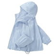 thumbnail image 6 of MKOSPLRT Girls Lightweight Outdoor Jacket 4-15Y Hooded Zip-Up Sporty Jacket Solid Long Sleeve Loose Fit Hiking Hoodie with Pockets, 6 of 9