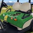 thumbnail image 3 of Xixirimido Quilted Golf Cart Seat Blanket Portable Golf Cart Seat Cover Towel for EZGO Yamaha Club Car & More 2-Seater Carts Foldable for Easy Carry, Dachshund Dog Golf Theme Green, 3 of 8