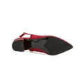 thumbnail image 4 of Lady Couture DONNA Rhinestone Satin Block Heel Slingback, Burgundy, 6, 4 of 5