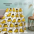 thumbnail image 6 of Ducks Blanket Gift for Boys Girls, Duck Gift for Duck Lovers Cute Ducks Throw Blanket Gifts for Kids Kawaii Animal Decor Plush Soft Lightweight Flannel Fleece Yellow Blankets for Sofa Bed 50x40In, 6 of 6