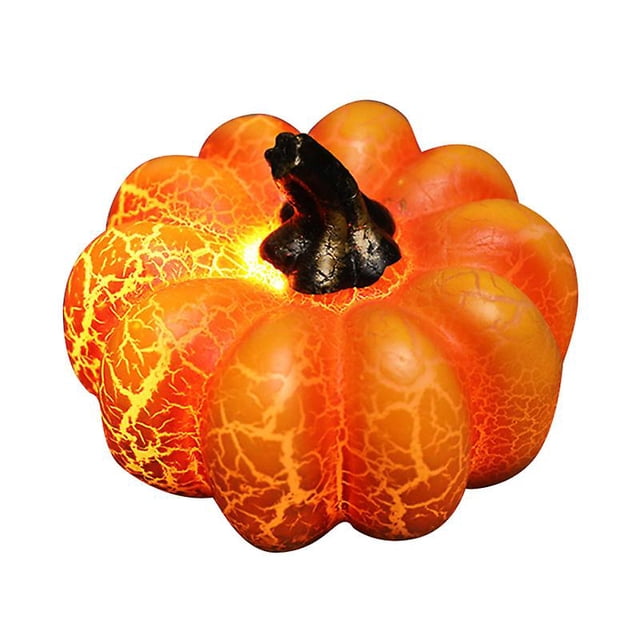 Calabaza LED brillante Allinless decoración de Halloween 6,6x6,6x4,5 cm