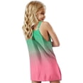 thumbnail image 5 of Moocorvic Girls Dresses Off Shoulder Casual Clothes Sling Summer Casual Beach Gradient Color Girls Sundress with Pockets 13 Years, 5 of 6