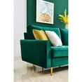 thumbnail image 6 of JULYFOX Mid Century Modern Button Tufted Velvet Loveseat Sofa, Green, 6 of 8