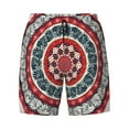 thumbnail image 4 of Lsque Mens Swim Trunks Round Design Pattern - Bathing Suit Compression Liner - Beach Swim Shorts Swimwear - (S-3XL) - Stretch Quick Dry -Medium, 4 of 9