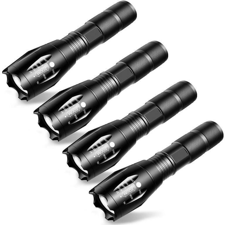 LED Emergency Handheld Flashlight, 3 Pack, Adjustable Focus, Water  Resistant with 5 Modes, Best Tactical Torch for Hurricane, Dog Walking,  Camping
