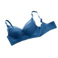 thumbnail image 4 of Bigersell Soft Bra Ladies Comfortable Breathable No Underwire Lace Push-Up Adjustment Lift Bra Woman Underwear Big & Tall Size Sports Bra for Female, Style 3853, Blue 32B, 4 of 9