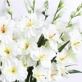 thumbnail image 3 of White Gladiolus Artificial Flowers White Flowers 3.3in Gladiolus Flowers Silk Flowers Long Stem Artificial Gladiolus Flowers for Home Wedding Office Decoration(White), 3 of 5