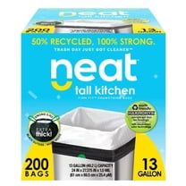 13 Gallon Black and White Tall Kitchen Trash Bags (200-Count)