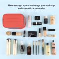 thumbnail image 6 of Makeup Bag Portable Travel Cosmetic Bag for Women, Beauty Zipper Makeup Organizer PU Leather Washable Waterproof, 6 of 8