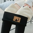 thumbnail image 2 of Moda Casual mujer Span señoras Leggings cintura alta mantener caliente pantalones largos Pompotops ulkah943171, 2 of 8