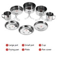 thumbnail image 1 of Outdoor Cookware  Camping Pan Pot Bowl Set 8Pcs/Set Portable Stainless Steel Cookware Pan Pot Plate Cup Set For Outdoor Camping Picnic, 1 of 8