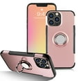 thumbnail image 1 of FIEWESEY for iPhone 13 Pro Max 6.7 Inch Case, Anti-Scratch Shockproof Case 360 Degree Rotation Finger Ring Holder Kickstand [Work with Magnetic Car Mount] for iPhone 13 Pro Max 6.7 Inch(Rose Gold), 1 of 7