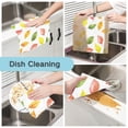 thumbnail image 2 of Yayeee 6 Pack Kitchen Dishcloths for Washing Dishes Soft Absorbent Microfiber Towels, Pink Colorful Leaves, 2 of 9