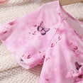 thumbnail image 4 of Girls Maxi Dress Floral Butterfly Print Pink Lightweight Summer Party Dress with Belt for Kids 7-12 Years,Size 11-12T, 4 of 9