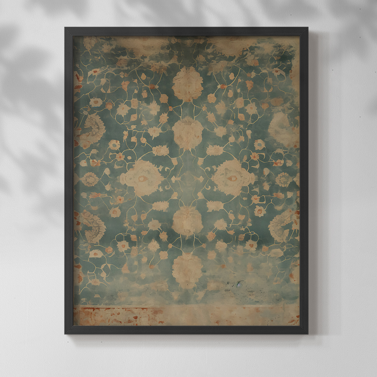Vintage Abstract Print I - 14in. x 11in. Vintage Framed Print in Black Wood Frame